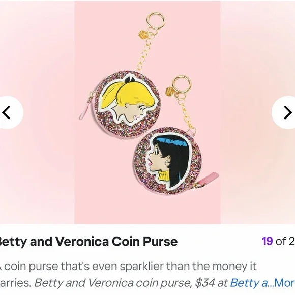 Betty & Veronica coin pouch keychain - Picture 4 of 4